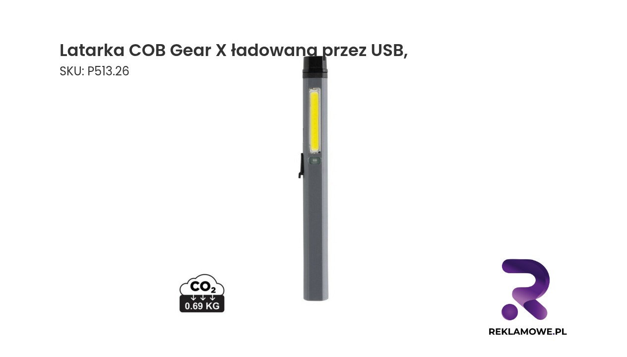 Latarka COB Gear X ładowana USB