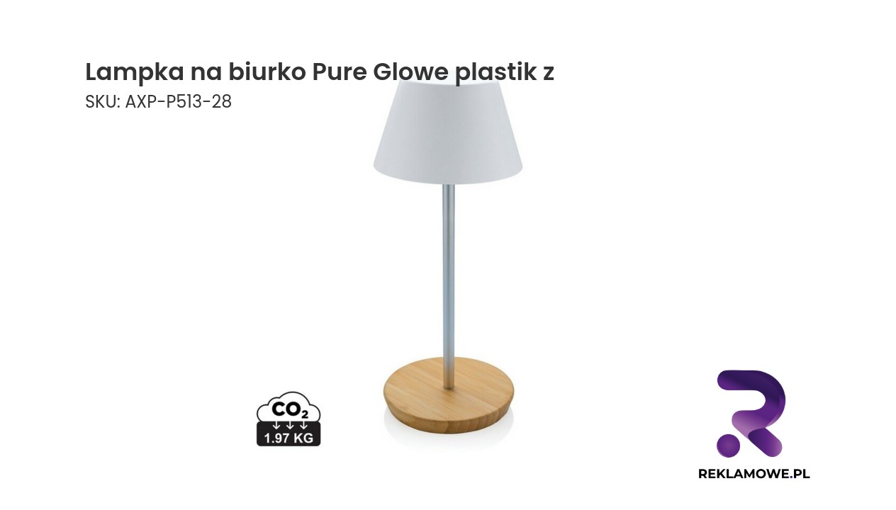 Lampka na biurko Pure Glowe plastik z – nowoczesna lampka biurkowa