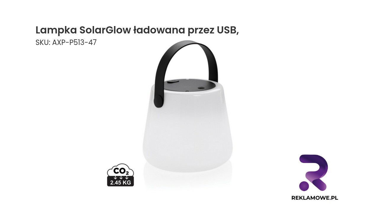 Lampka SolarGlow, ładowana przez USB, RABS Lampka SolarGlow ładowana przez USB – energooszczędna lampka do użytku wewnętrznego i zewnętrznego