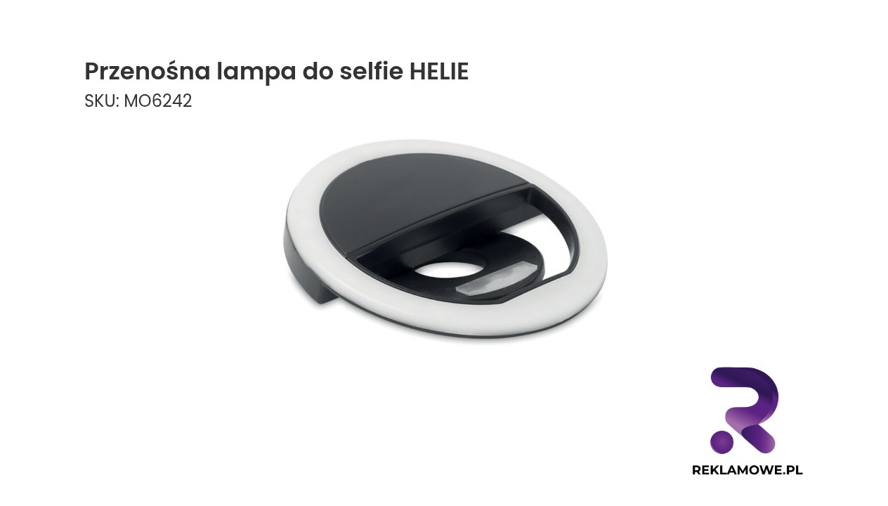 Przenośna lampa do selfie HELIE na różnych tłach