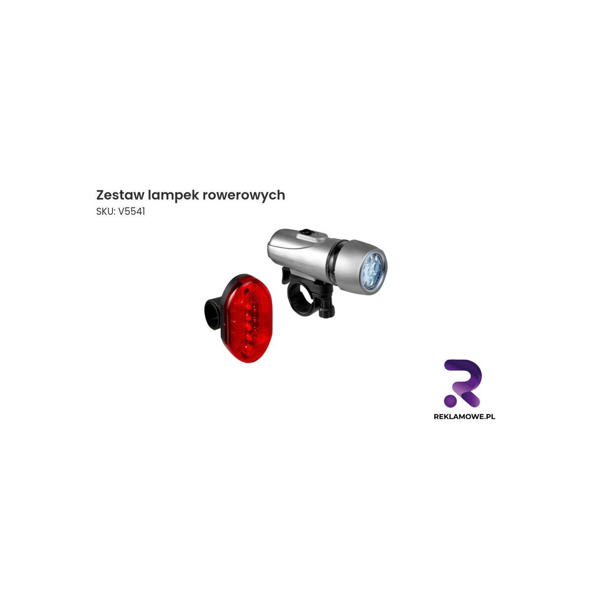 zestaw lampek rowerowych 5